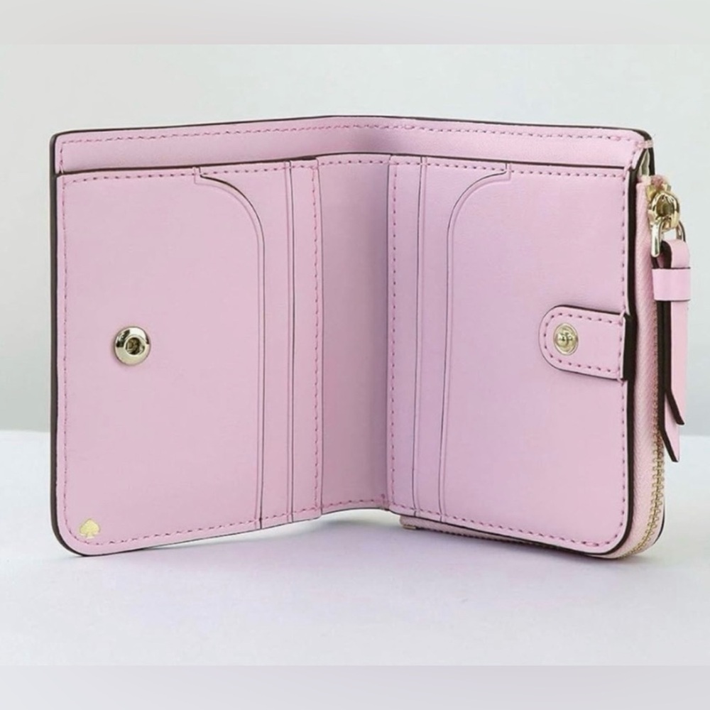 Kate Spade Flock Party Novelty Small L-Zip Bifold Wallet - NWOT - Picture 5 of 5